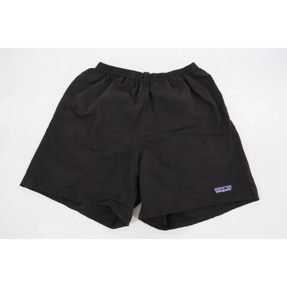 Patagonia Netplus Mens XS Baggies Swim‎ Shorts Black Solid Unlined Swim Trunks